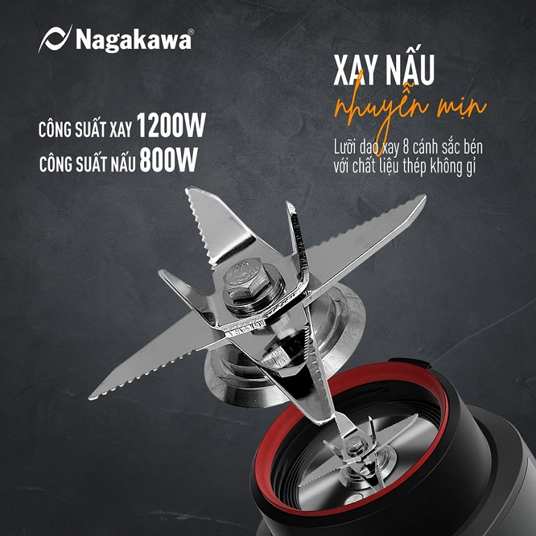 Máy làm sữa hạt đa năng Nagakawa NAG0824