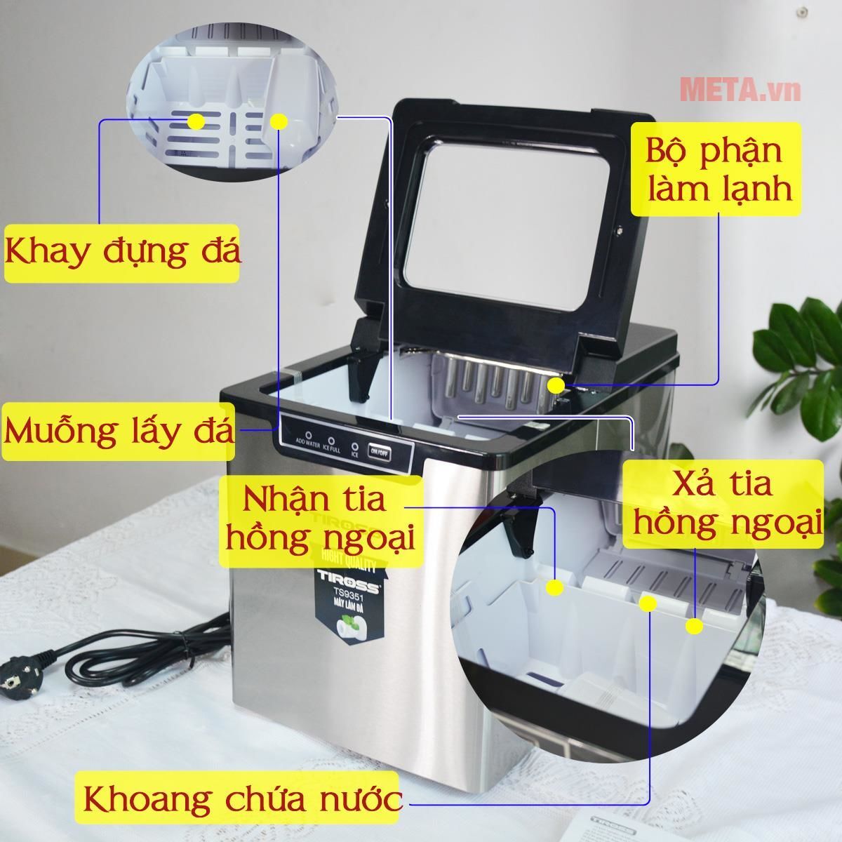 Máy làm đá Tiross TS9351 Máy làm đá Tiross TS9351