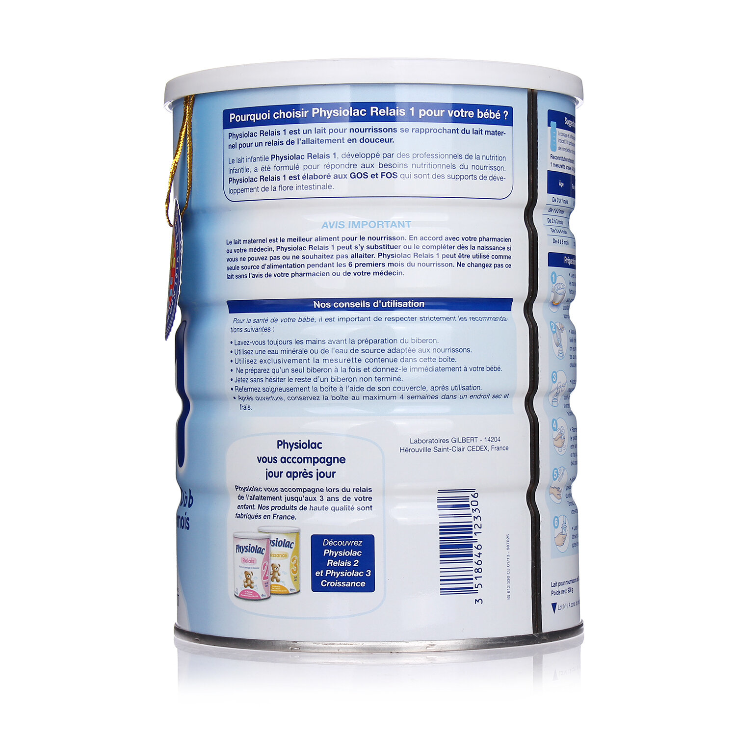  Sữa Physiolac số 1 900g (0 - 6 tháng)