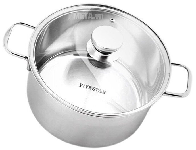Bộ nồi 3 cái - 3 đáy nắp kiếng Fivestar FS06CG Bộ nồi 3 cái - 3 đáy nắp kiếng Fivestar FS06CG