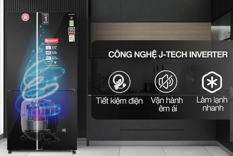 tủ lạnh Sharp Inverter SJ-FXP640VG còn được trang bị nhiều tiện ích