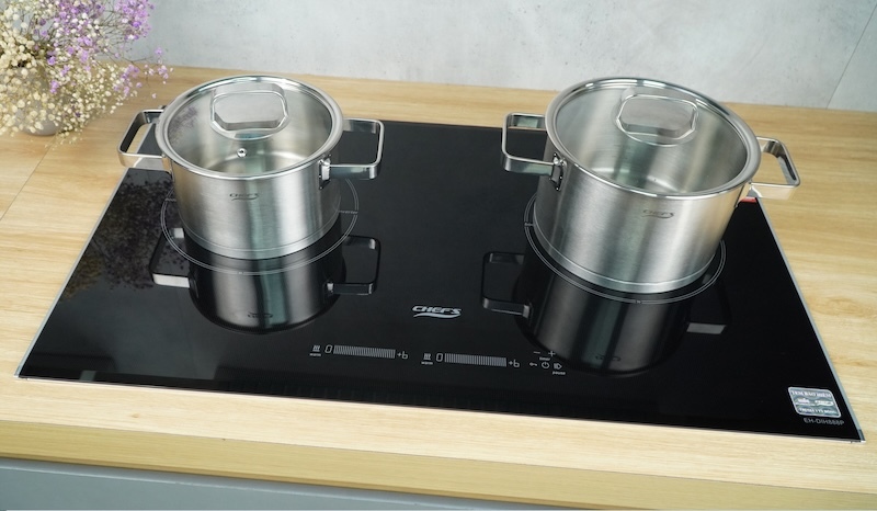 Bếp từ Chef's EH-DIH888P 3 Bếp từ âm 2 vùng nấu Chef's EH-DIH888P được tích hợp nhiều tiện ích thông minh