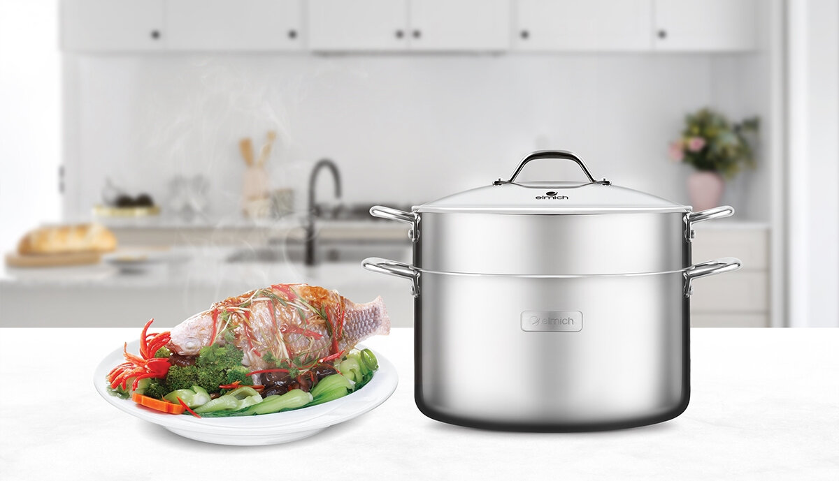 Nồi hấp đa năng inox liền khối Elmich Trimax CZ EL-3831 size 28cm