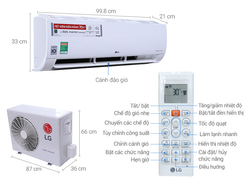 Máy lạnh LG inverter 2 HP V18END