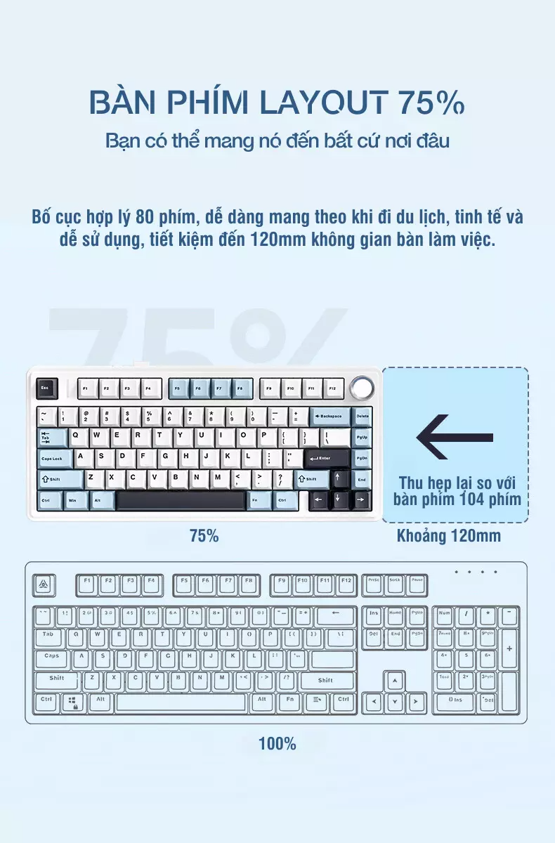 Bàn phím cơ gaming AULA F75/F75 Pro 4