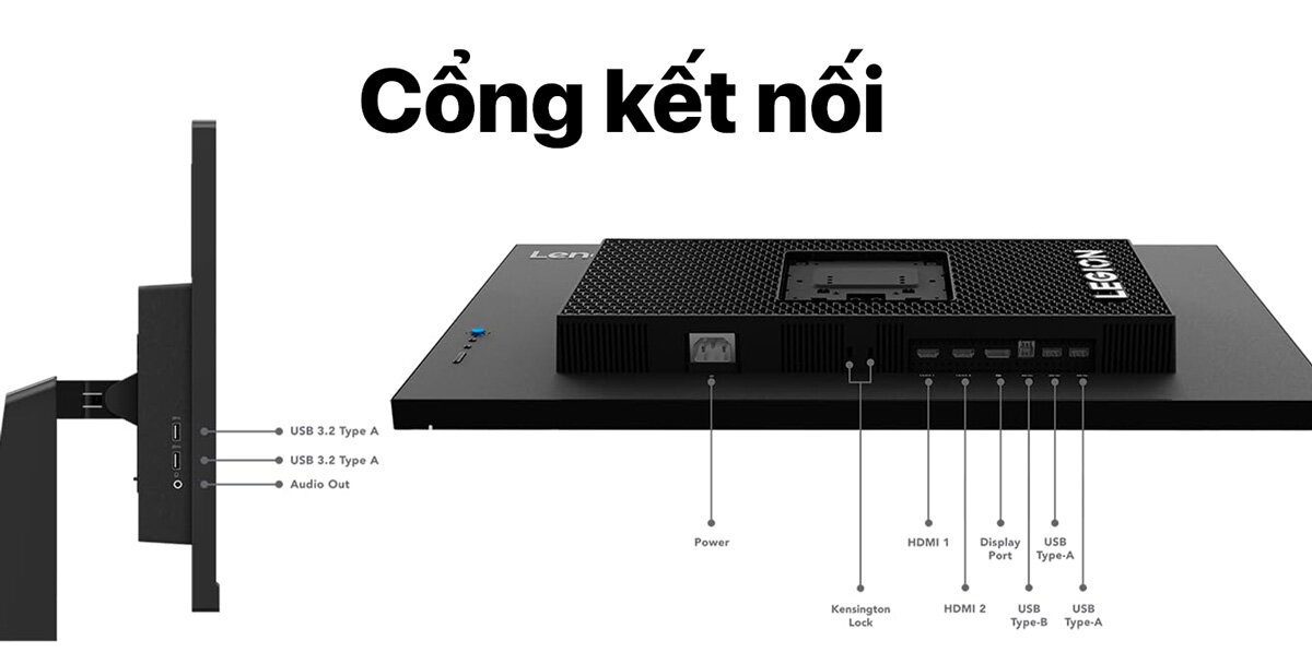 Cổng kết nối của Màn hình Lenovo Legion Y27-30