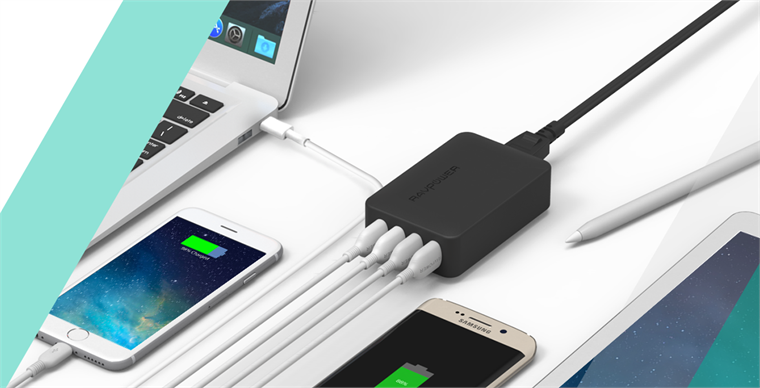 Sạc RAVPower 4 cổng 40W 8A iSmart (RP-UC07)