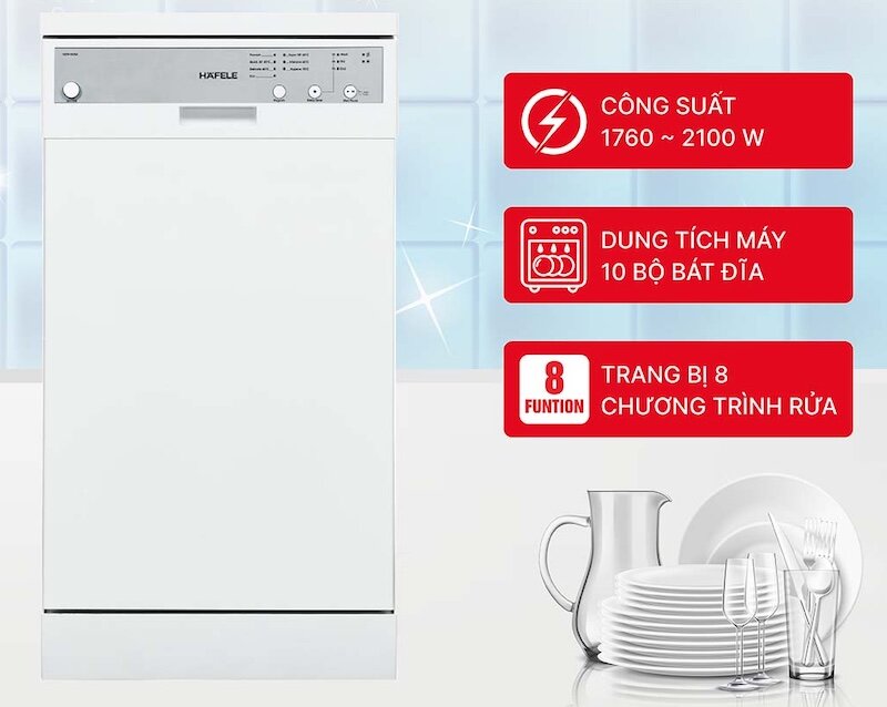 Máy rửa bát âm tủ 10 bộ Hafele HDW-B451B 533.23.276