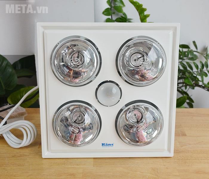 Đèn sưởi nhà tắm - Đèn sưởi hồng ngoại Hans 4 bóng (loại ốp âm) Đèn sưởi nhà tắm - Đèn sưởi hồng ngoại Hans 4 bóng (loại ốp âm)