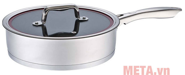 Chảo chống dính inox 304 có vung kính Elmich Praha EL3248 24cm