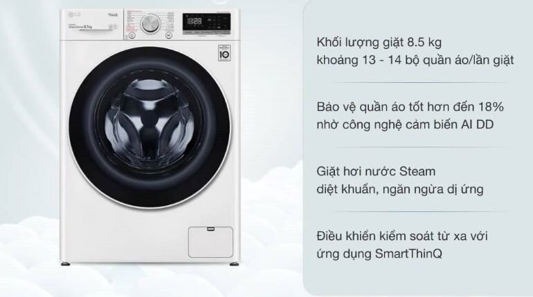 Máy giặt LG 8.5 kg FV1208S4W