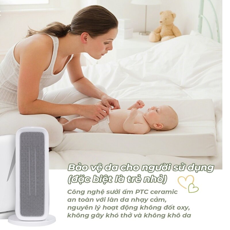 Ưu điểm của máy sưởi đa năng Moaz BéBé MB – 034 (Ảnh: moazbebe).