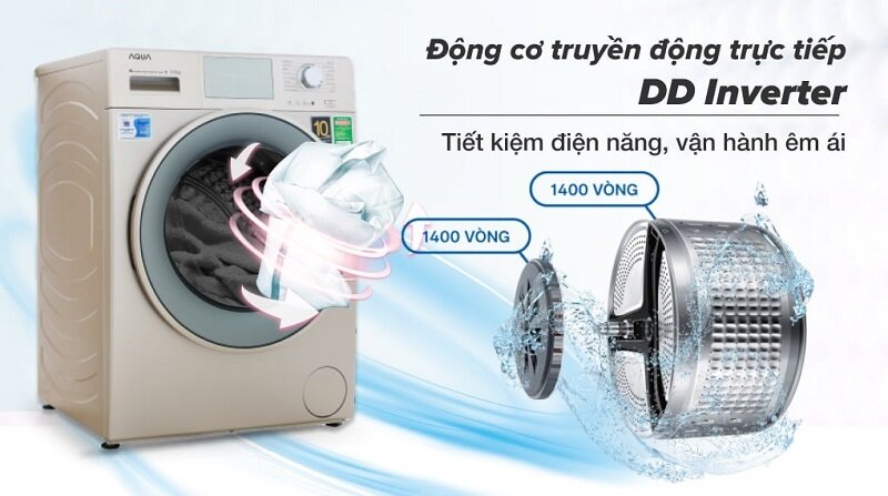 Máy giặt Aqua AQD-D950E - inverter, 9.5kg