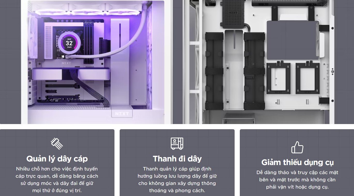 Vỏ máy tính NZXT H7 Base Black  (Mid Tower/Màu Đen)