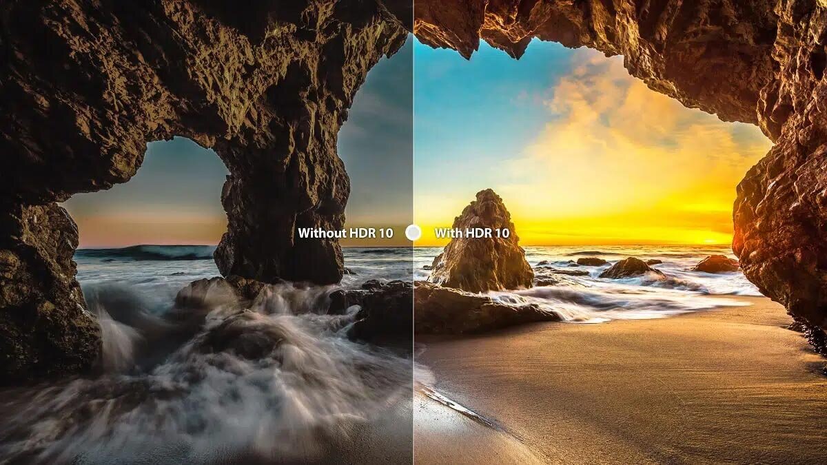 Công nghệ HDR 10 giúp độ tương phản được tăng cường mạnh mẽ