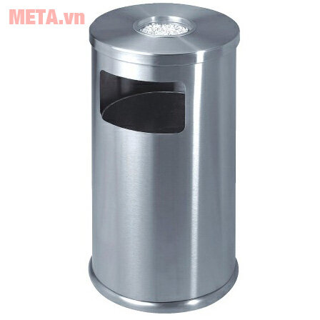 Thùng rác inox có khay đựng gạt tàn thuốc bên trên Ritabins A34-I