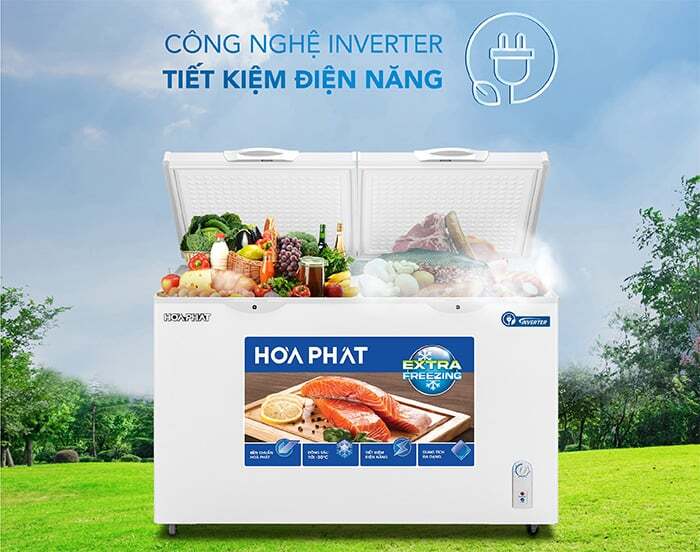 Tủ sở hữu công nghệ Inverter tiết kiệm điện năng Tủ đông Hòa Phát Inverter HPF BD8245
