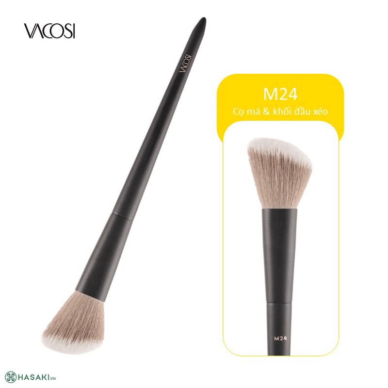 Cọ Má & Khối Đầu Xéo Vacosi Angled Contour & Blush Brush - M24