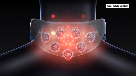 Máy massage cổ SKG G7 - Pro E được trang bị đèn hồng ngoại