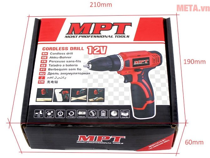 Máy khoan pin MPT MCDT1213.B1 Máy khoan pin MPT MCDT1213.B1