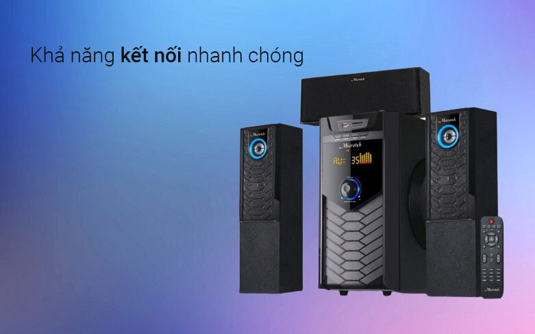 Loa Bluetooth Microtek X-218BT (3.1) | Khả năng kết nối nhanh chóng