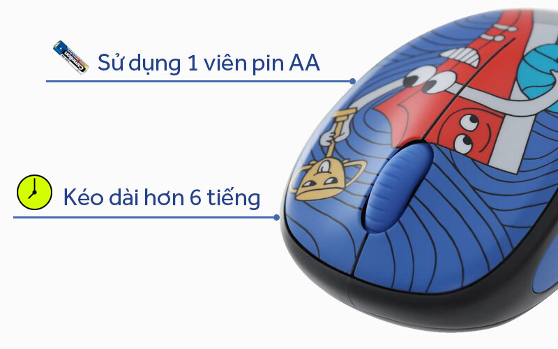 Chuột không dây Logitech M238 Giày Xanh Chuột không dây Logitech M238 Giày Xanh