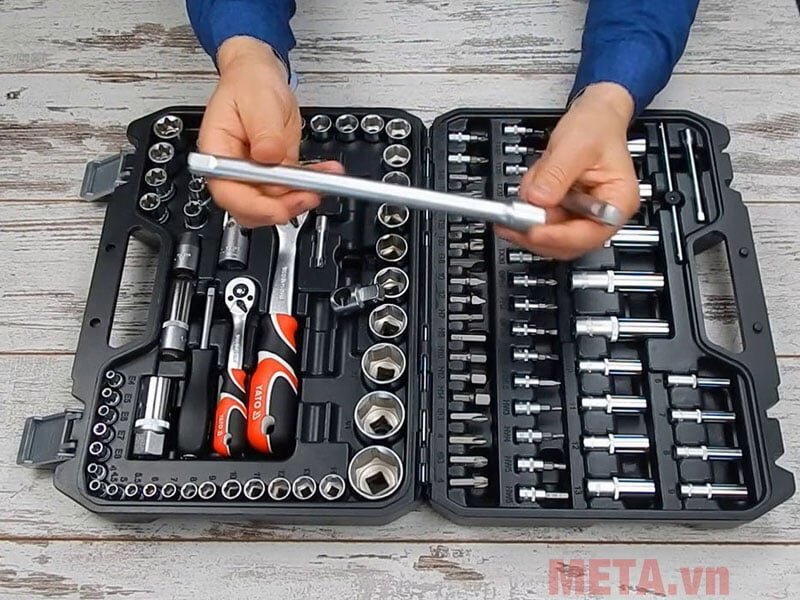 Bộ tuýp cờ lê tay vặn tổng hợp Yato Yt-38791 dùng sửa chữa xe máy Bộ dụng cụ tay vặn, cờ lê