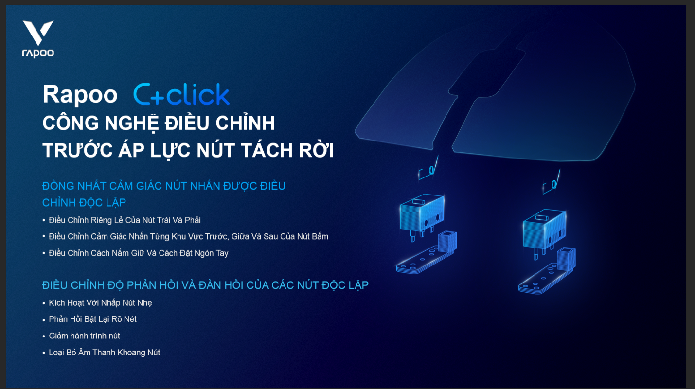 Chuột Gaming không dây Rapoo VT3 Pro Max (Wireless 2.4ghz/Trắng) 3