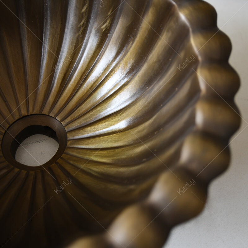 Chậu rửa lavabo bằng đồng đúc Kanly GCL09