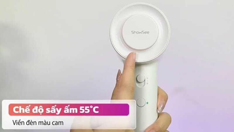 Máy sấy tóc Showsee AP16-W chế độ sấy ấm 55 độ
