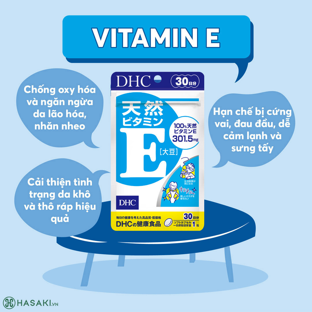 Sản phẩm Thực Phẩm Bảo Vệ Sức Khỏe DHC Viên Uống Bổ Sung Vitamin E hiện đã có mặt tại Hasaki 