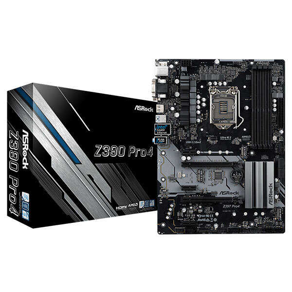 Main Asrock Z390 Pro4 (Chipset Intel Z390/ Socket LGA1151/ VGA onboard)