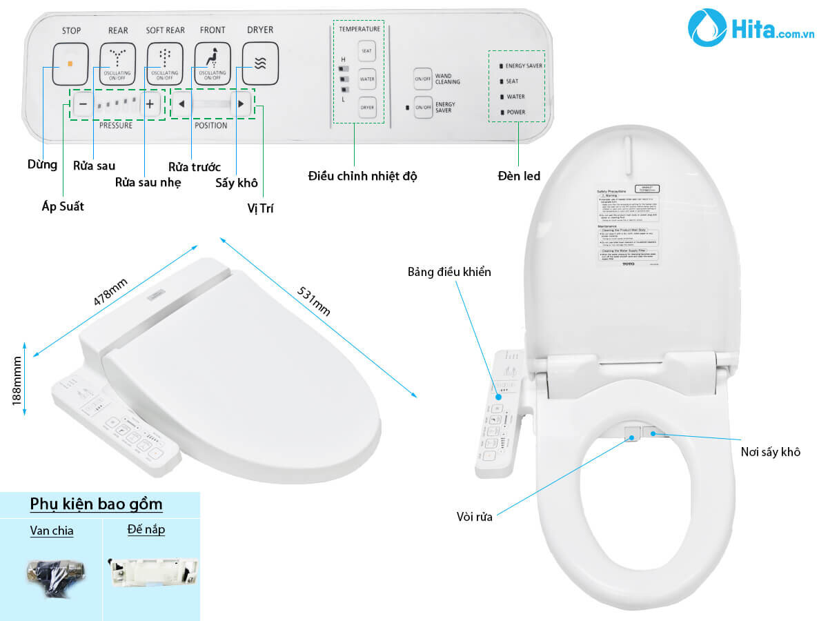 Nắp rửa điện tử TOTO TCF6631A