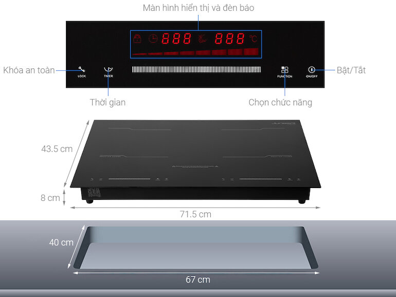 Bếp từ đôi Junger MK-22