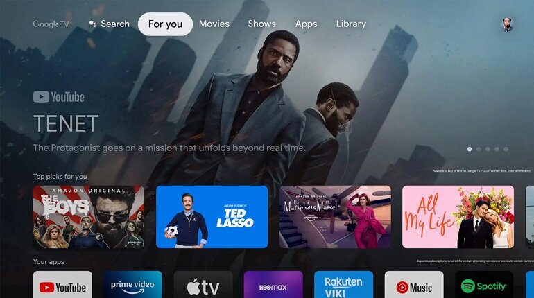 Google Tivi TCL 4K 75 inch 75P635 hệ điều hành