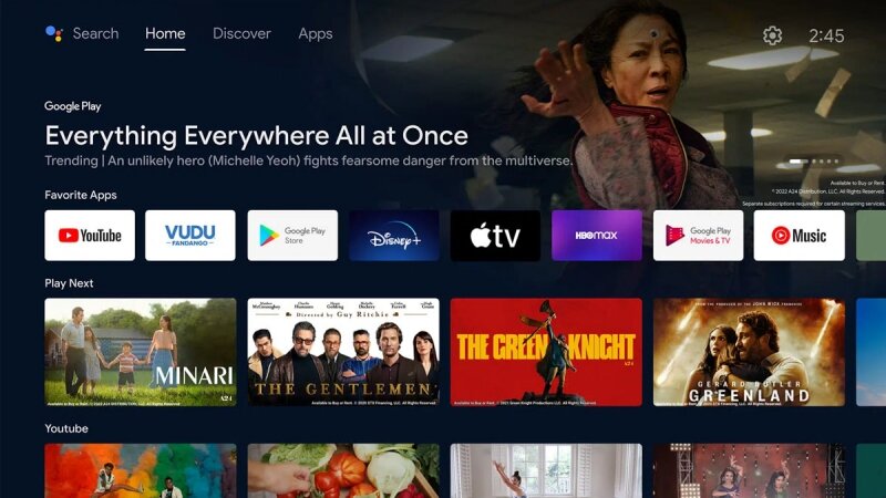 Hệ điều hành Android TV 11 (Ảnh: Điện Máy Xanh).