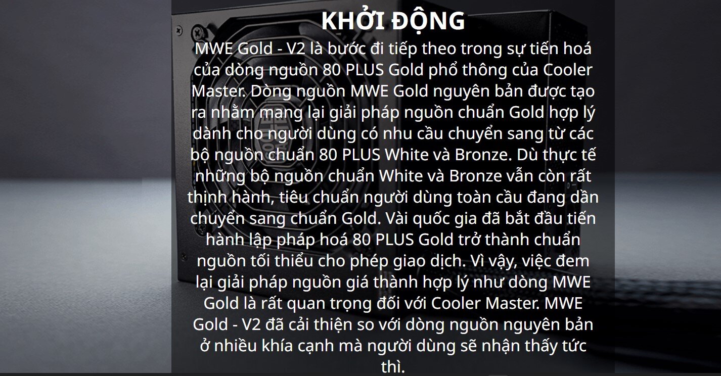 Nguồn máy tính Cooler Master MWE GOLD 750 - V2 750W ( 80 Plus Gold/Màu Đen/Full Modular)