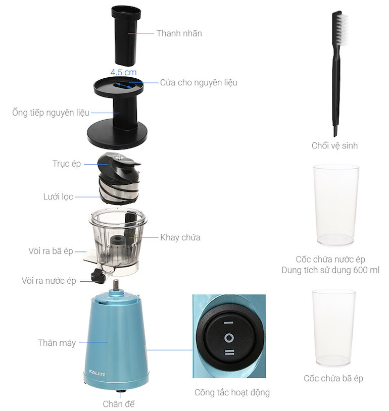 Máy ép chậm mini Kalite KL-530