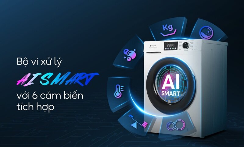 Máy giặt Casper Inverter 8kg WF-D8VWR1