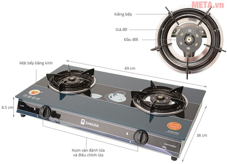 Bếp gas Sakura SA-692SG