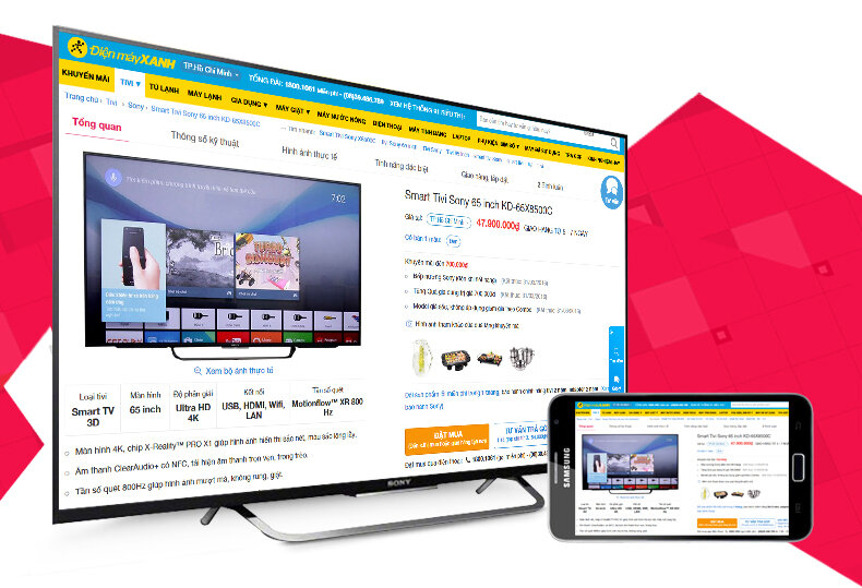 Android Tivi Sony 65 inch KD-65X8500C Android Tivi Sony 65 inch KD-65X8500C