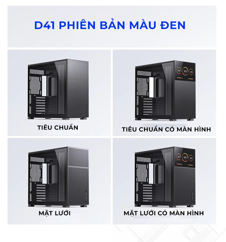 Vỏ case Jonsbo D41 MESH SC Black ( Mid Tower/Màu Đen)