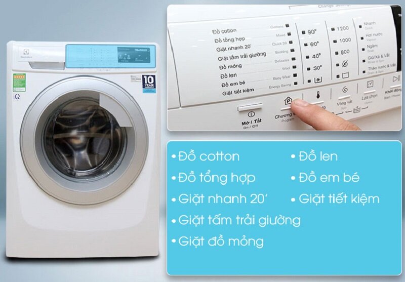 Máy giặt Electrolux 8 kg EWF12843 Máy giặt Electrolux 8 kg EWF12843