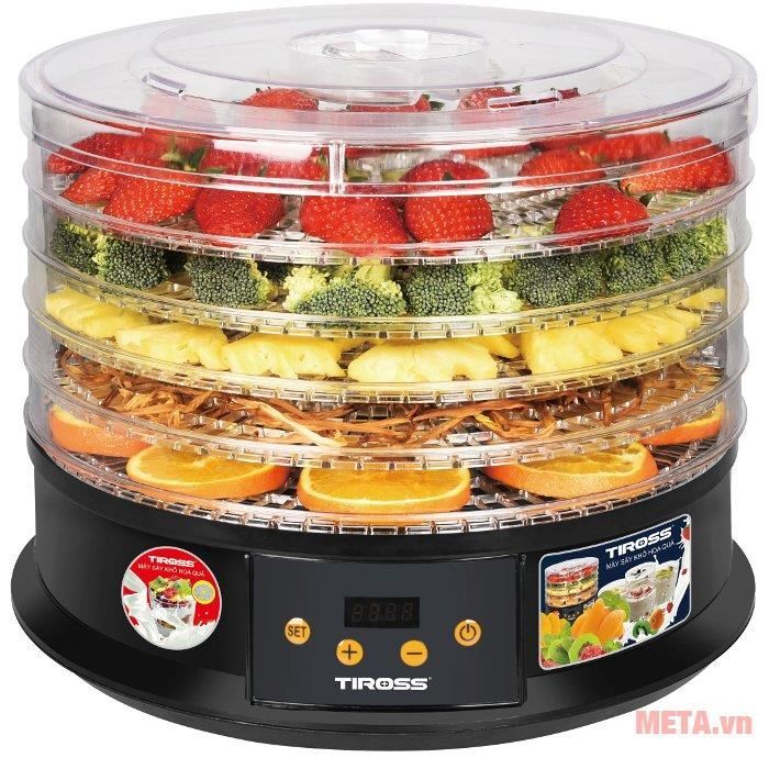 Máy sấy hoa quả, thực phẩm đa năng Tiross TS9682 Máy sấy hoa quả, thực phẩm đa năng Tiross TS9682