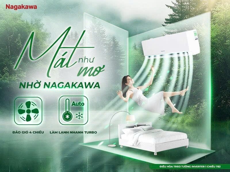 Điều hòa Nagakawa Inverter 12000 BTU 1 chiều NIS-C12R2T62