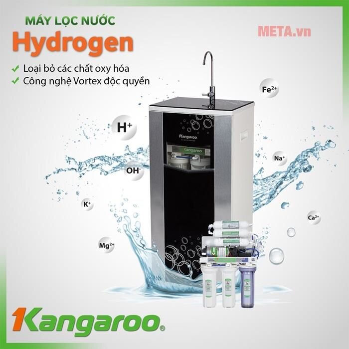 Máy lọc nước RO 9 lõi Hydrogen Kangaroo KG100HQ