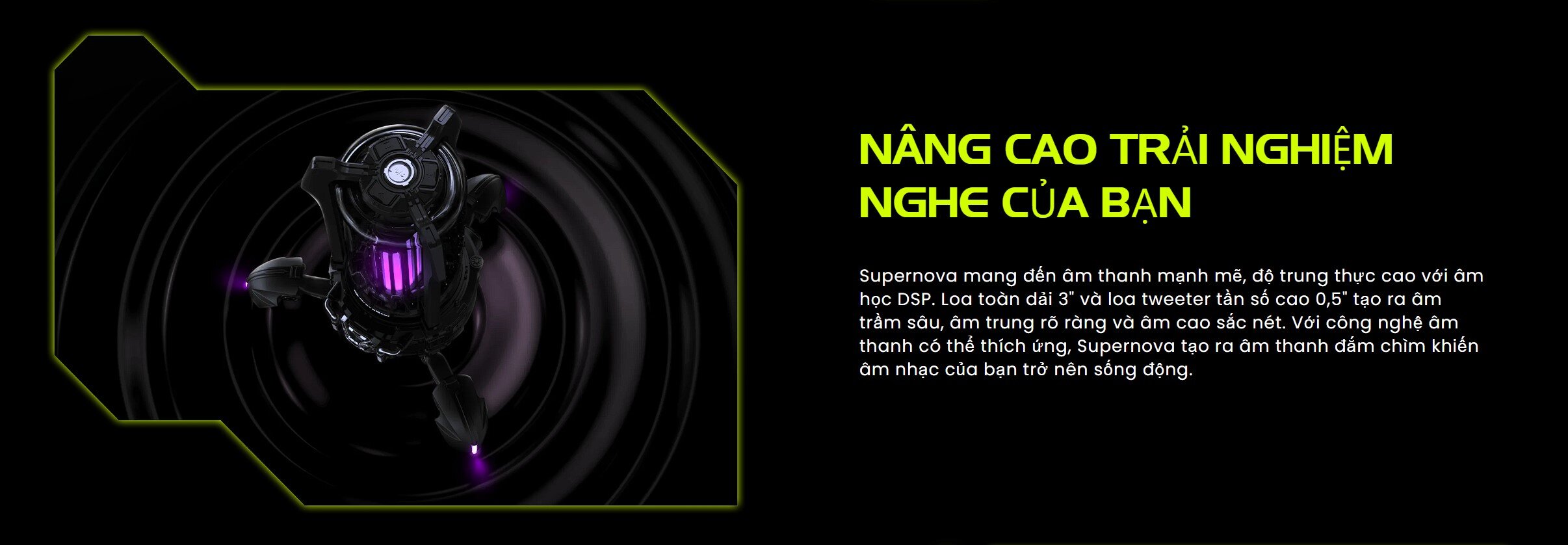 Loa GravaStar SuperNova - Màu đen