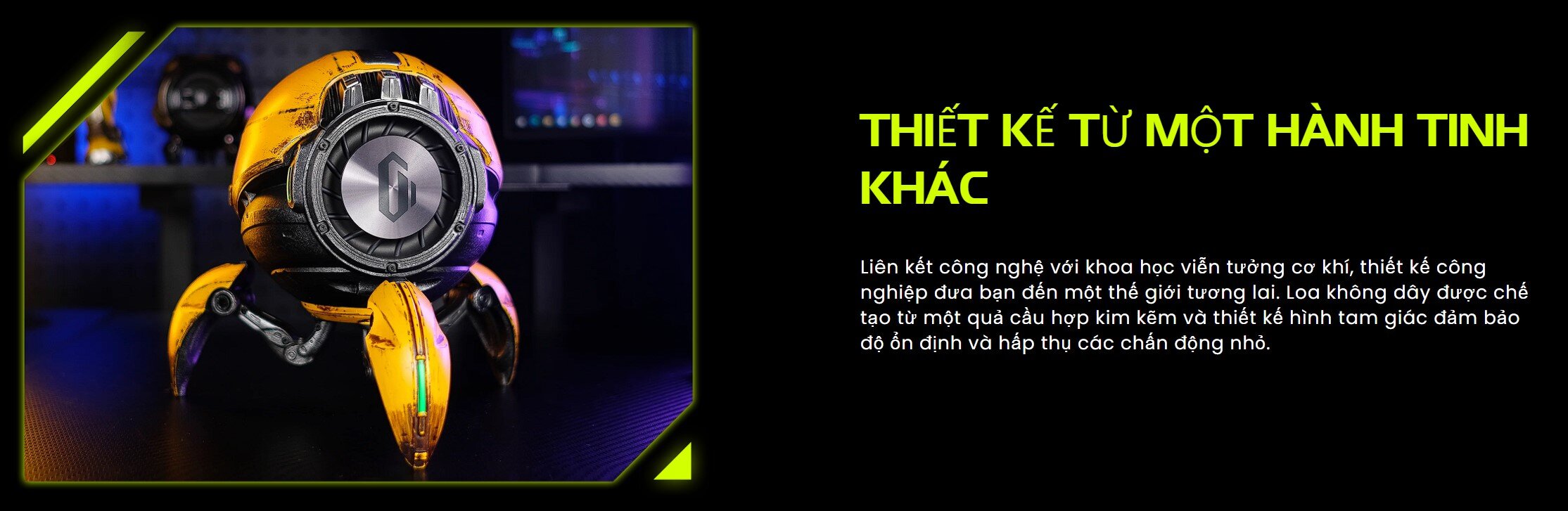 Loa GravaStar Mars Pro - Màu vàng (War Damaged Yellow)