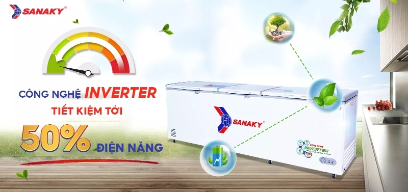 Tủ đông Sanaky inverter 1 ngăn 1100 lít VH-1199HY3
