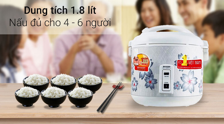 Nồi cơm điện Sharp 1.8 lít KS-N182ETV
